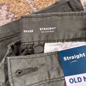 Old Navy Olive Green Cargo Straight Pants